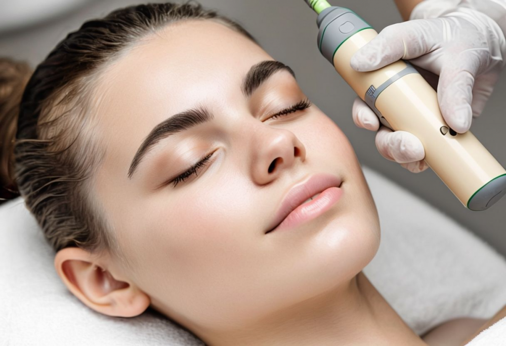 Young Woman Relaxing During Spa Treatment With Ultrasonic Device.png