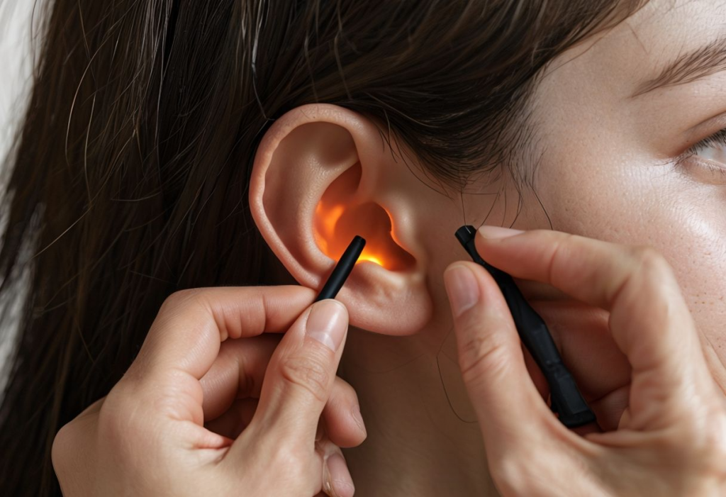 Close-Up Examination Of An Ear With Hands.png