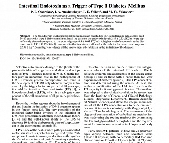 Intestinal Endotoxin as a Trigger of Type 1 Diabetes Mellitus